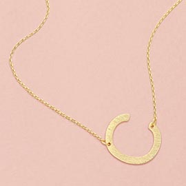 -C- Gold Dipped Monogram Pendant Necklace